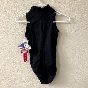 Motionwear Black High Neck Leotard BRAND NEW
